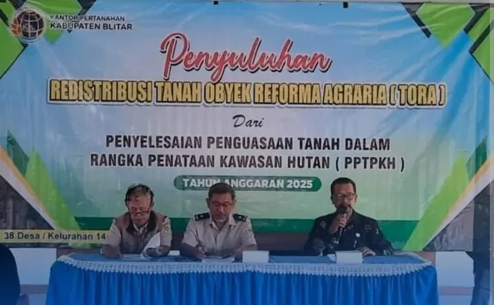 Kementerian ATR/BPN Blitar Gelar Penyuluhan Redistribusi Tanah TORA Tahun 2025