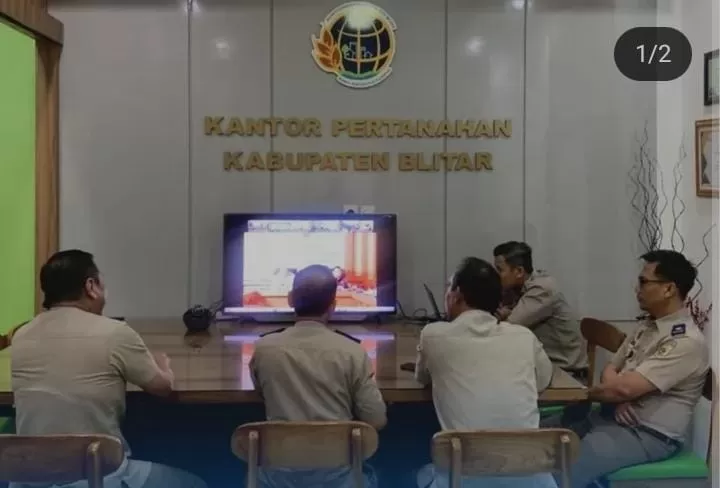 Kementerian ATR/BPN Blitar Ikuti Monev Kanwil Jatim untuk Percepat Program Strategis Nasional