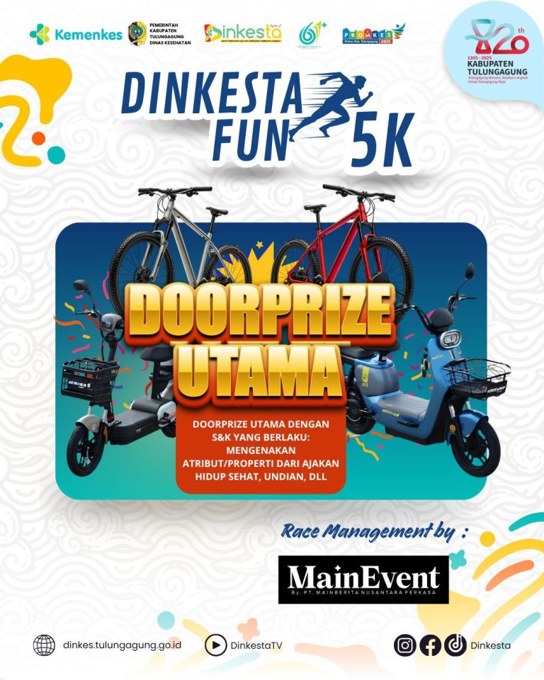 LEVEL UP! Doorprize Utama Dinkesta Fun Run 5K Siap Jadi Rebutan! Doorprize Dinksta Fun5k