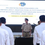 Pelantikan Penilai Pertanahan BPN Jatim, Dorong Penguatan Layanan Pertanahan