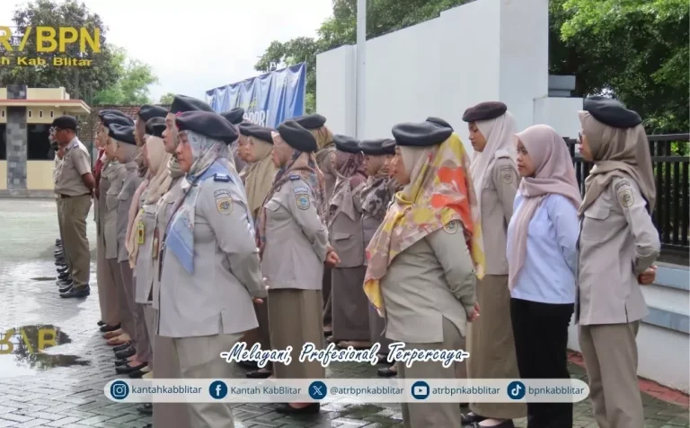 Apel Pagi Kantor Pertanahan Blitar Tekankan Penyusunan SKP dan Nilai BerAKHLAK