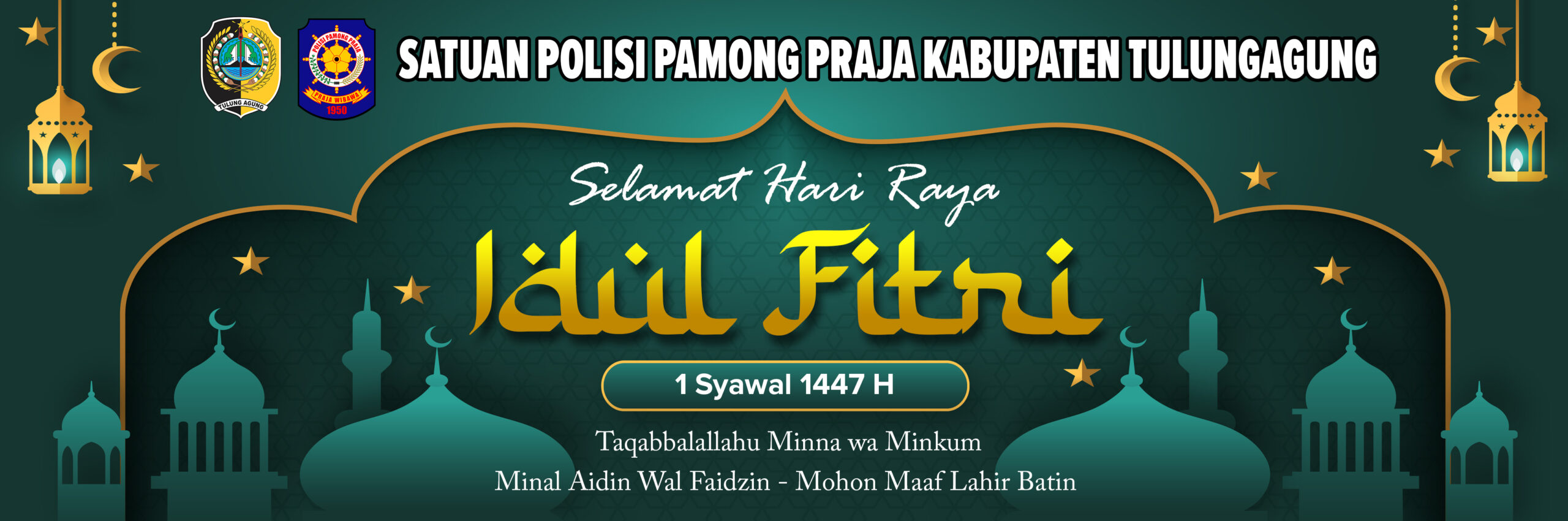 top banner pol PP idul fitri